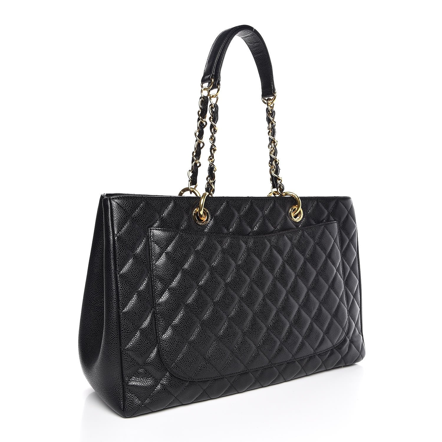 Chanel Caviar Quilted XL Grand Shopping Tote GST Black 3 of 11