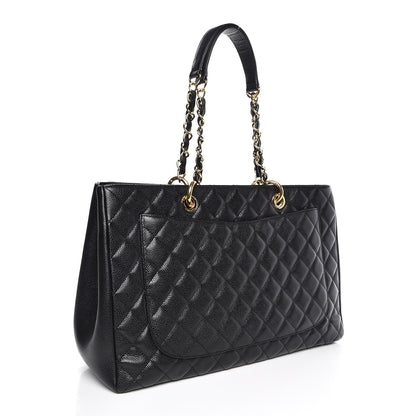 Chanel Caviar Quilted XL Grand Shopping Tote GST Black 3 of 11