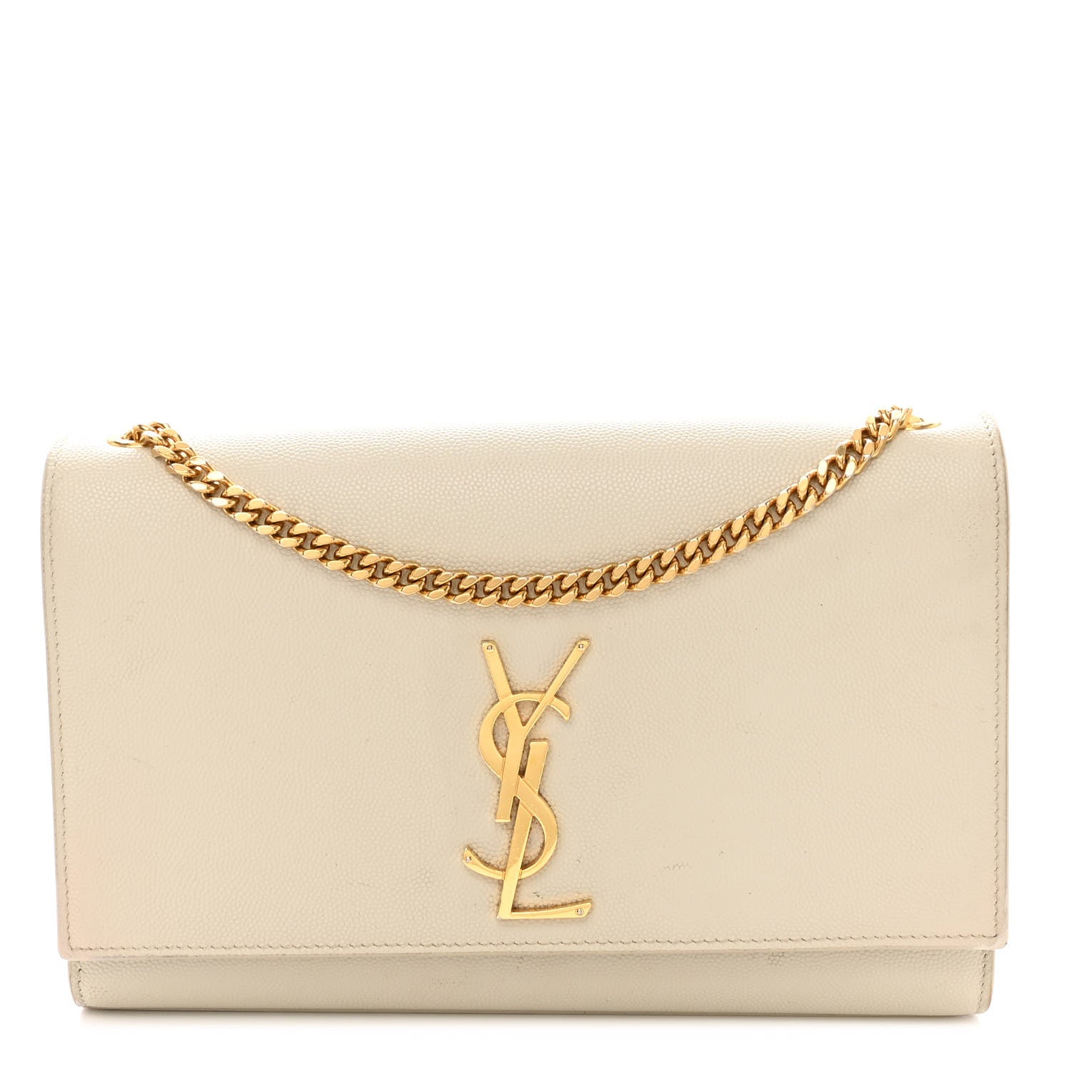 Saint Laurent Grain De Poudre Medium Classic Monogram Kate Satchel Crema Soft 1 of 13