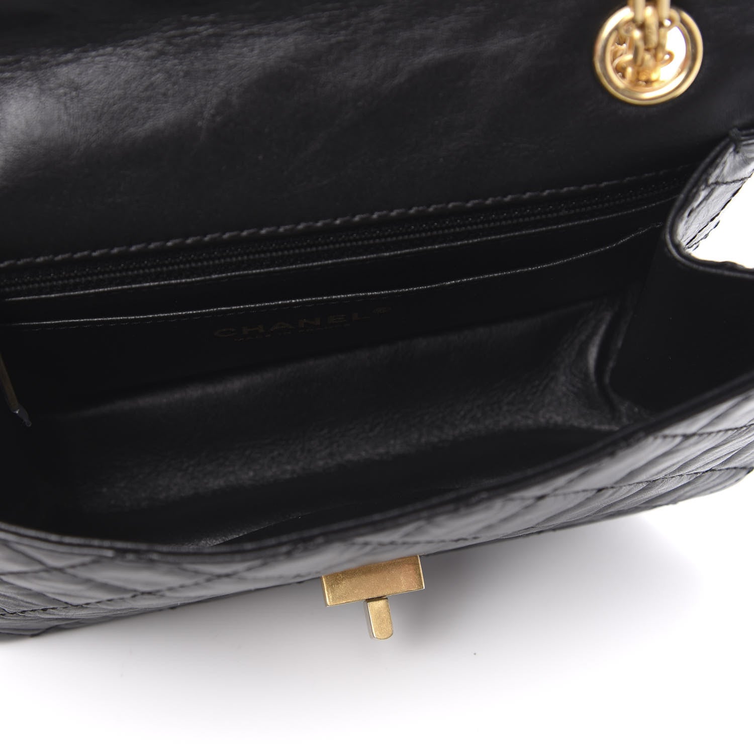 Chanel Aged Calfskin Quilted 2.55 Reissue Mini Flap Black 5 of 11
