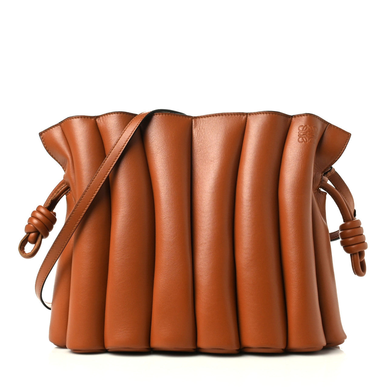 Loewe Calfskin Ondas Flamenco Knot Bag Tan 1 of 8