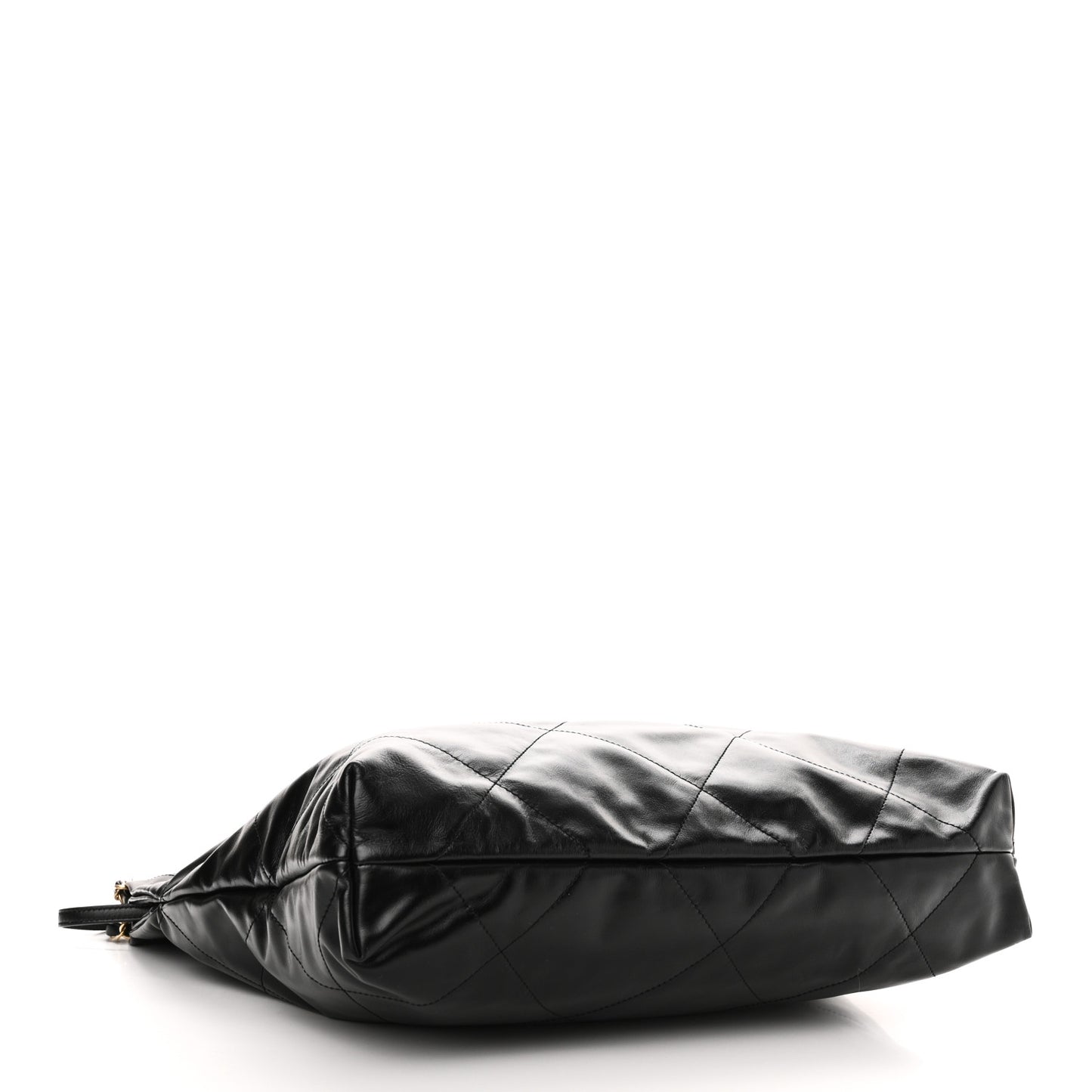 Shiny Calfskin Quilted Chanel 22 Black