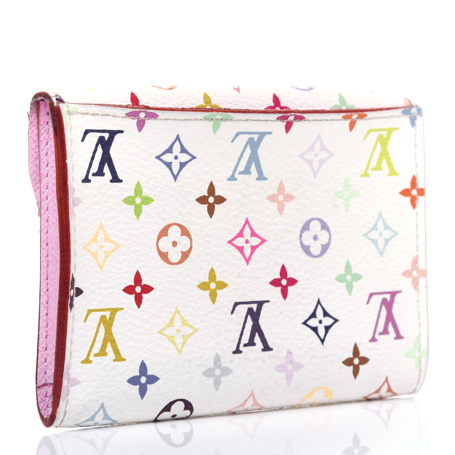 Louis Vuitton Monogram Multicolor Business Card Holder White Litchi 3 of 19