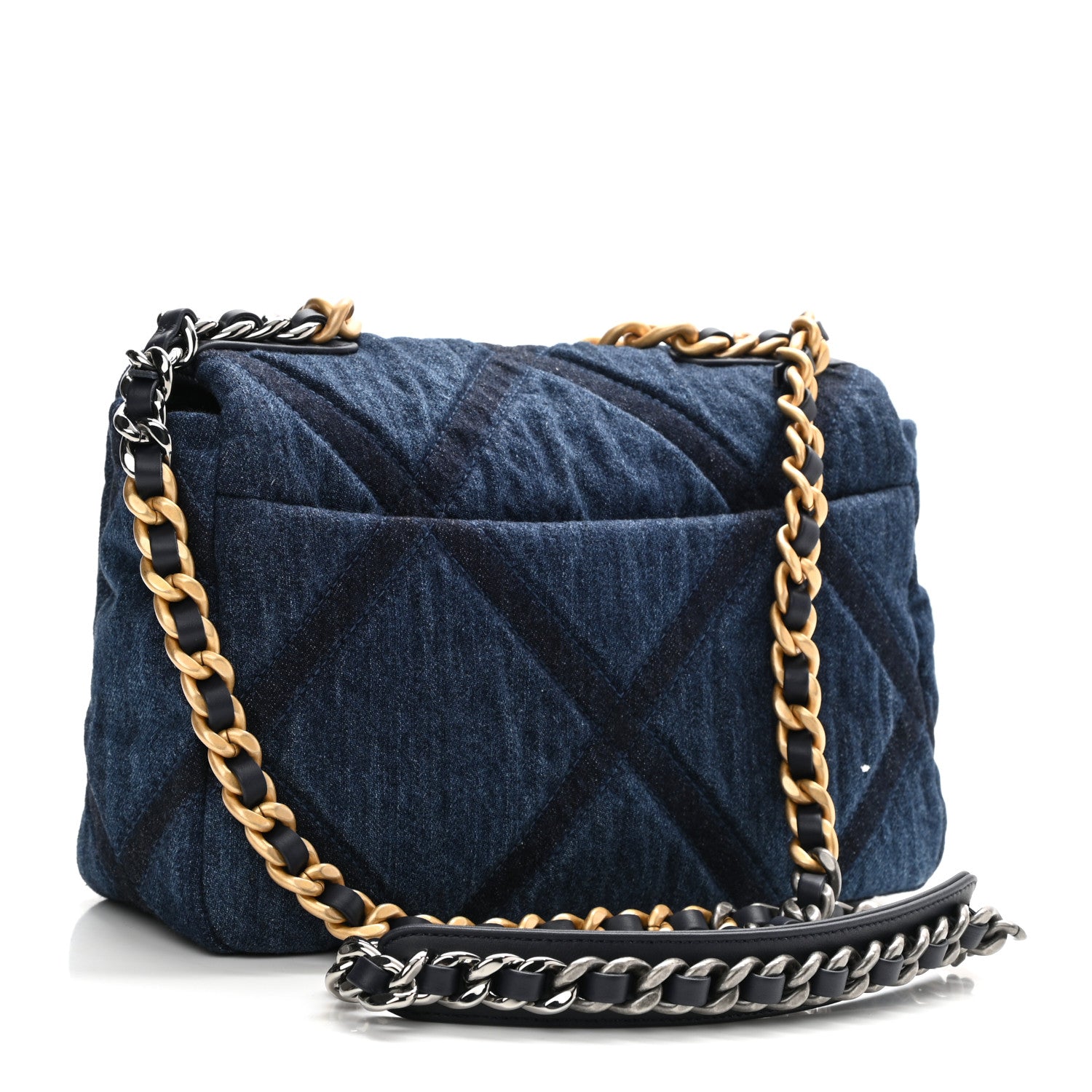 Chanel Denim Quilted Medium Chanel 19 Flap Blue 2 of 9