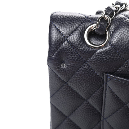 Chanel Lambskin Quilted Medium Double Flap Navy 17 of 17