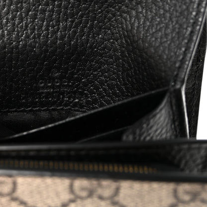 Gucci Dollar Calfskin GG Supreme Monogram Medium GG Marmont Wallet Black Beige Ebony 6 of 6