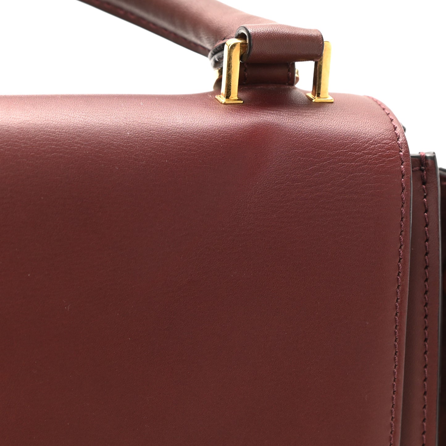 Smooth Calfskin Suede Medium Trapeze Burgundy
