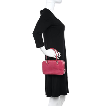 Hermes Shiny Lizard Diamond Plume Elan 22 Fuchsia 2 of 12