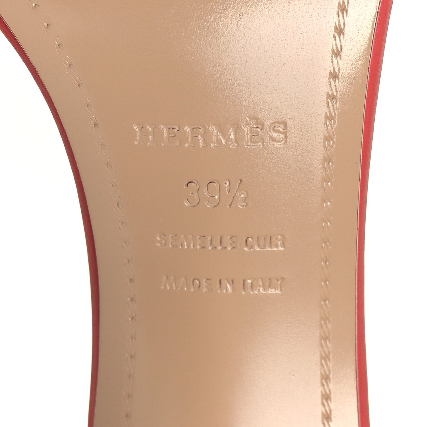 Lizard Calfskin Premiere 105 Sandals 39.5 Rouge Blush