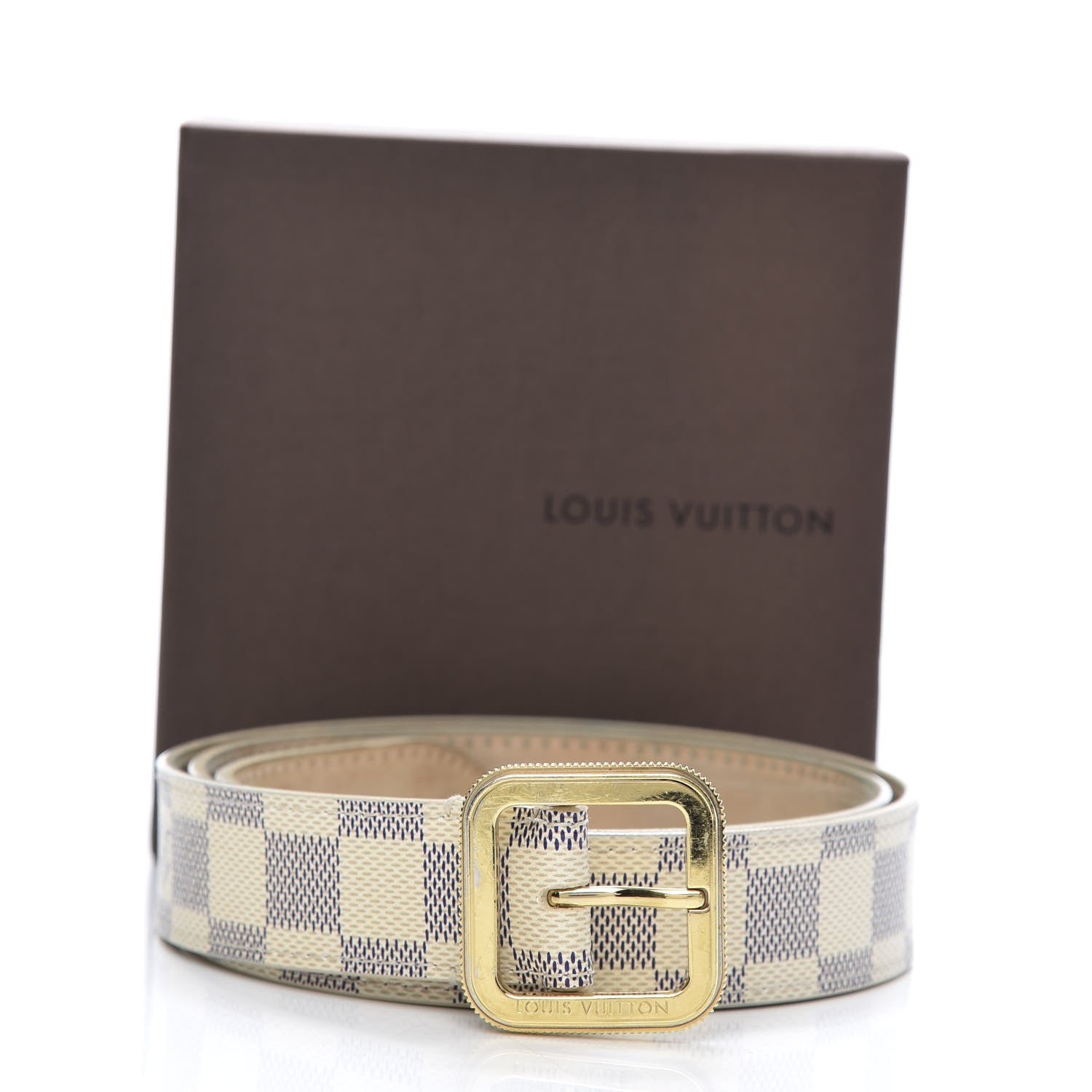 Louis Vuitton Damier Azur 30mm Tresor Belt 85 34 10 of 10
