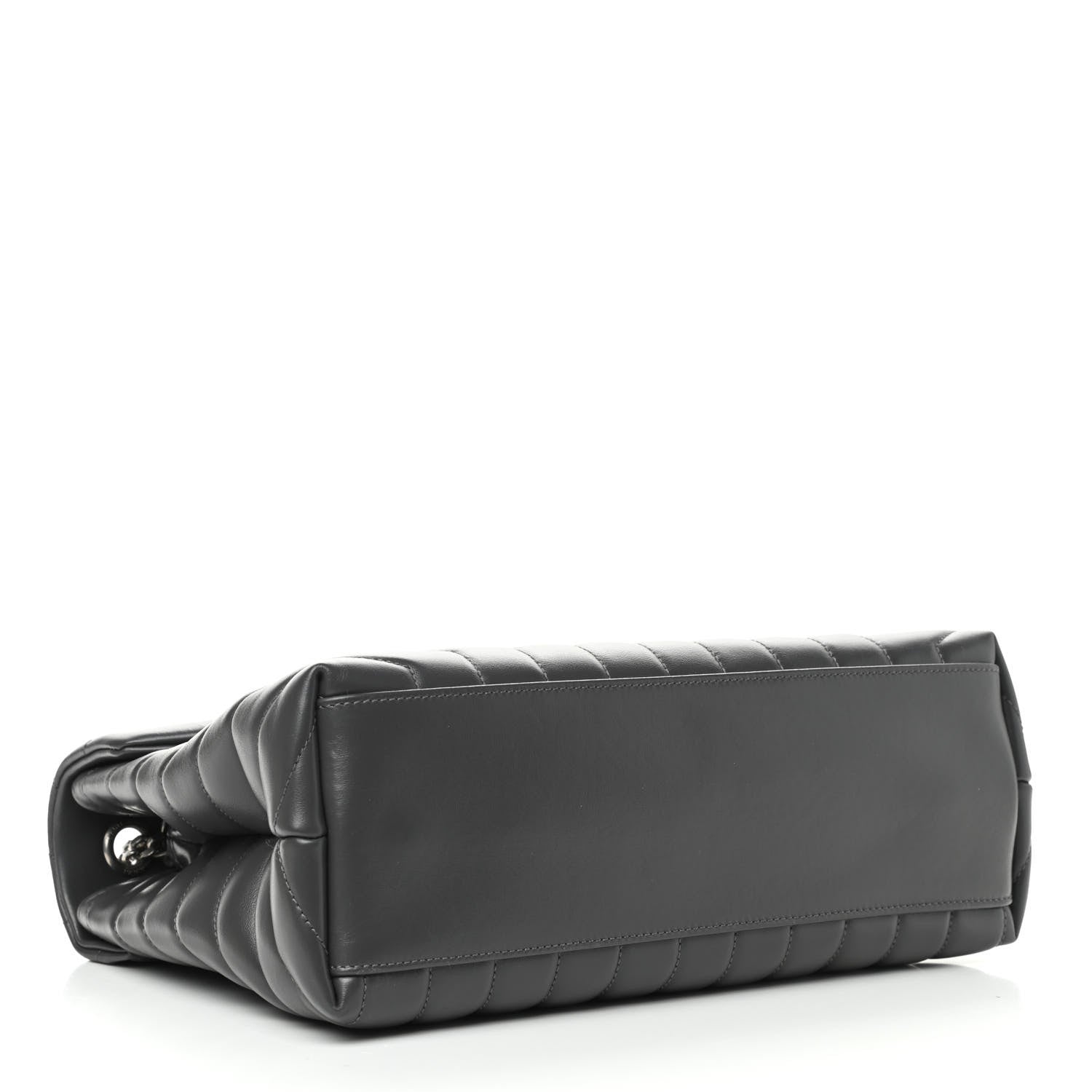 Saint Laurent Calfskin Y Quilted Monogram Medium Loulou Chain Satchel Asphalt 4 of 10
