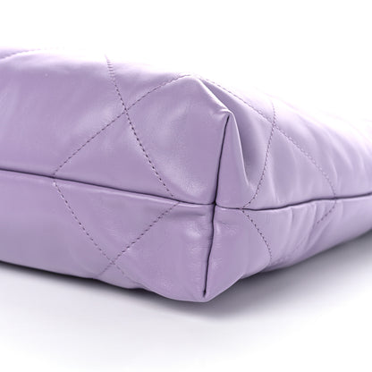 Chanel Shiny Calfskin Quilted Small Chanel 22 Light Purple 11 of 11
