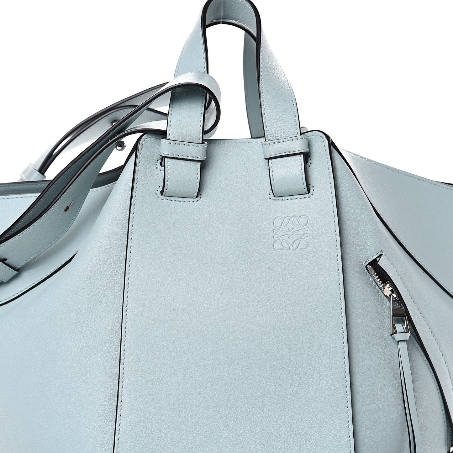 Calfskin Medium Hammock Shoulder Bag Aqua