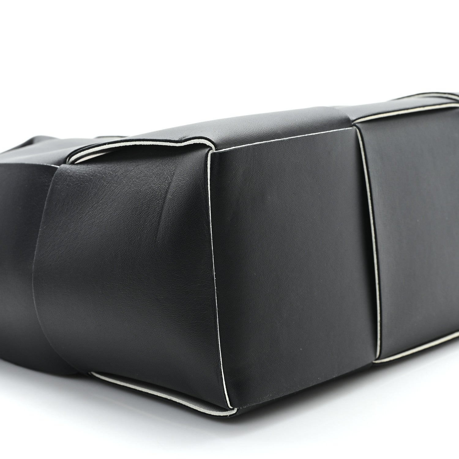 Bottega Veneta Nappa Maxi Intrecciato Small Arco Tote Black White 8 of 9