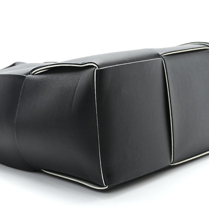 Bottega Veneta Nappa Maxi Intrecciato Small Arco Tote Black White 8 of 9