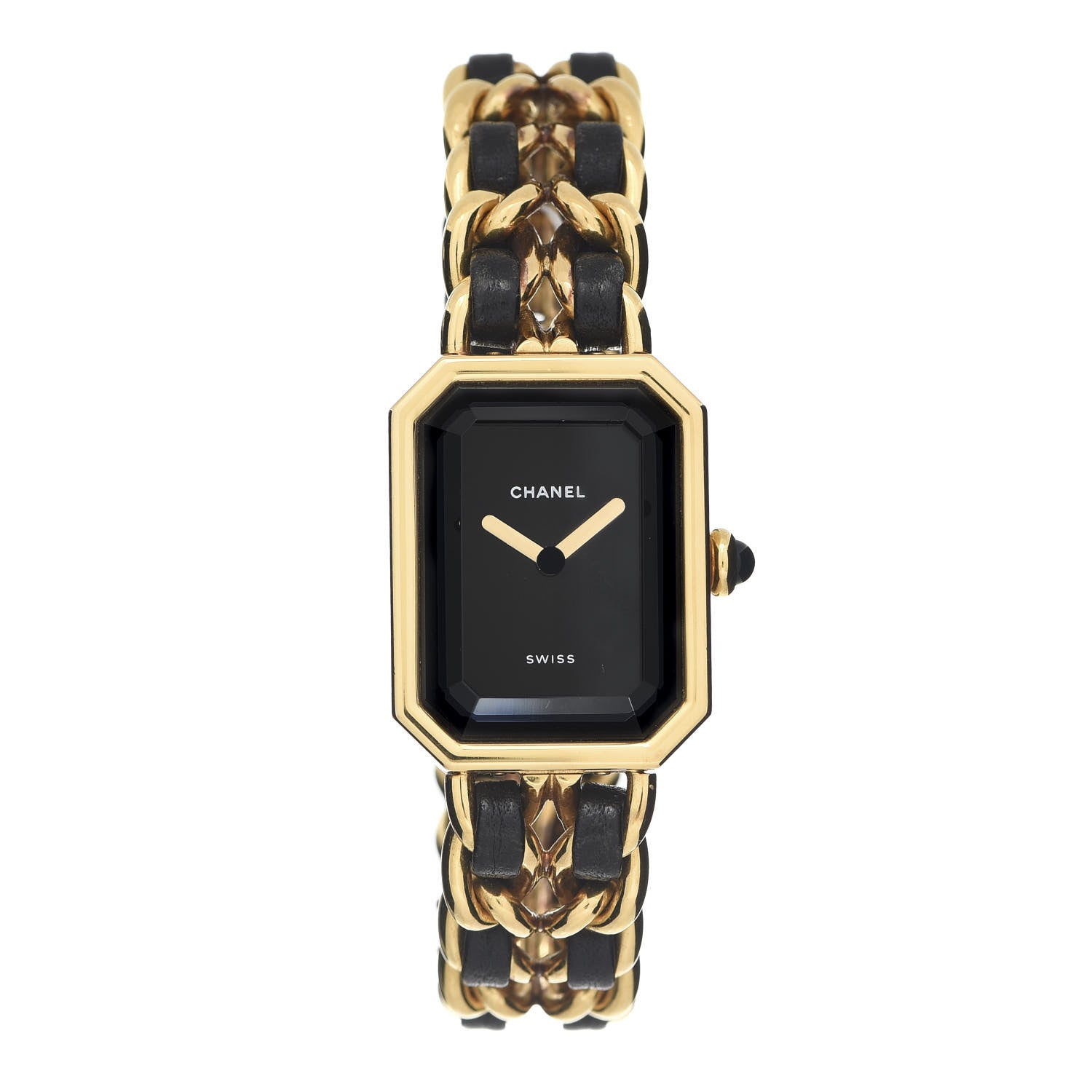 Chanel Stainless Steel Lambskin 20mm Chain Premiere Quartz Watch Gold M 1 of 5