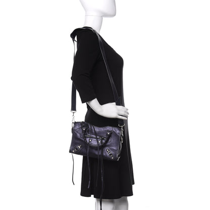 Balenciaga Metallic Agneau Classic Silver Hardware Mini City Maree 2 of 10