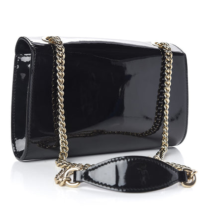 Gucci Patent Small Emily Chain Shoulder Bag Black 3 of 10