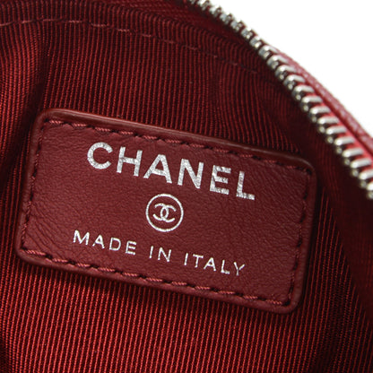Chanel Caviar Quilted Small Cosmetic Case Dark Red 6 of 7