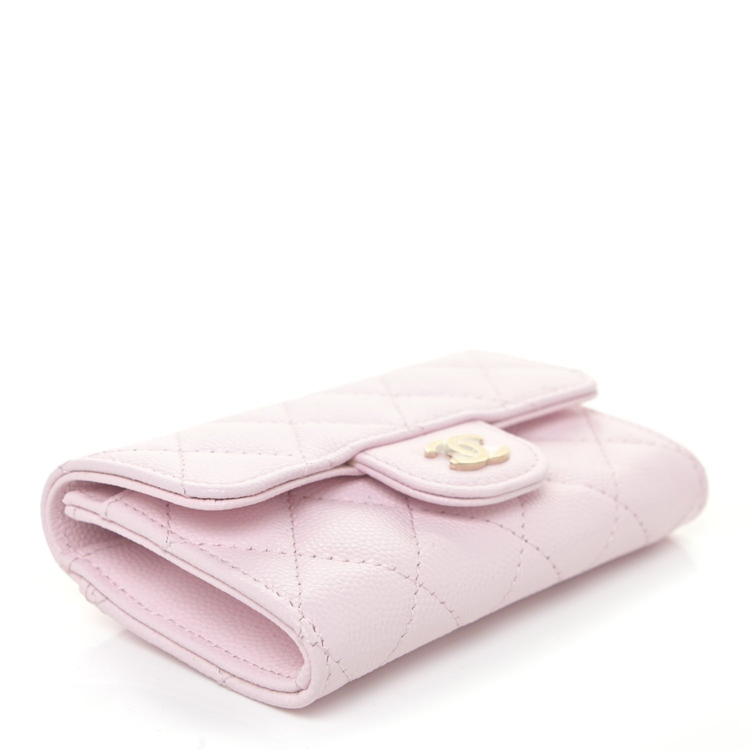 Chanel Caviar Quilted Flap Card Holder Wallet Light Pink 8 of 11