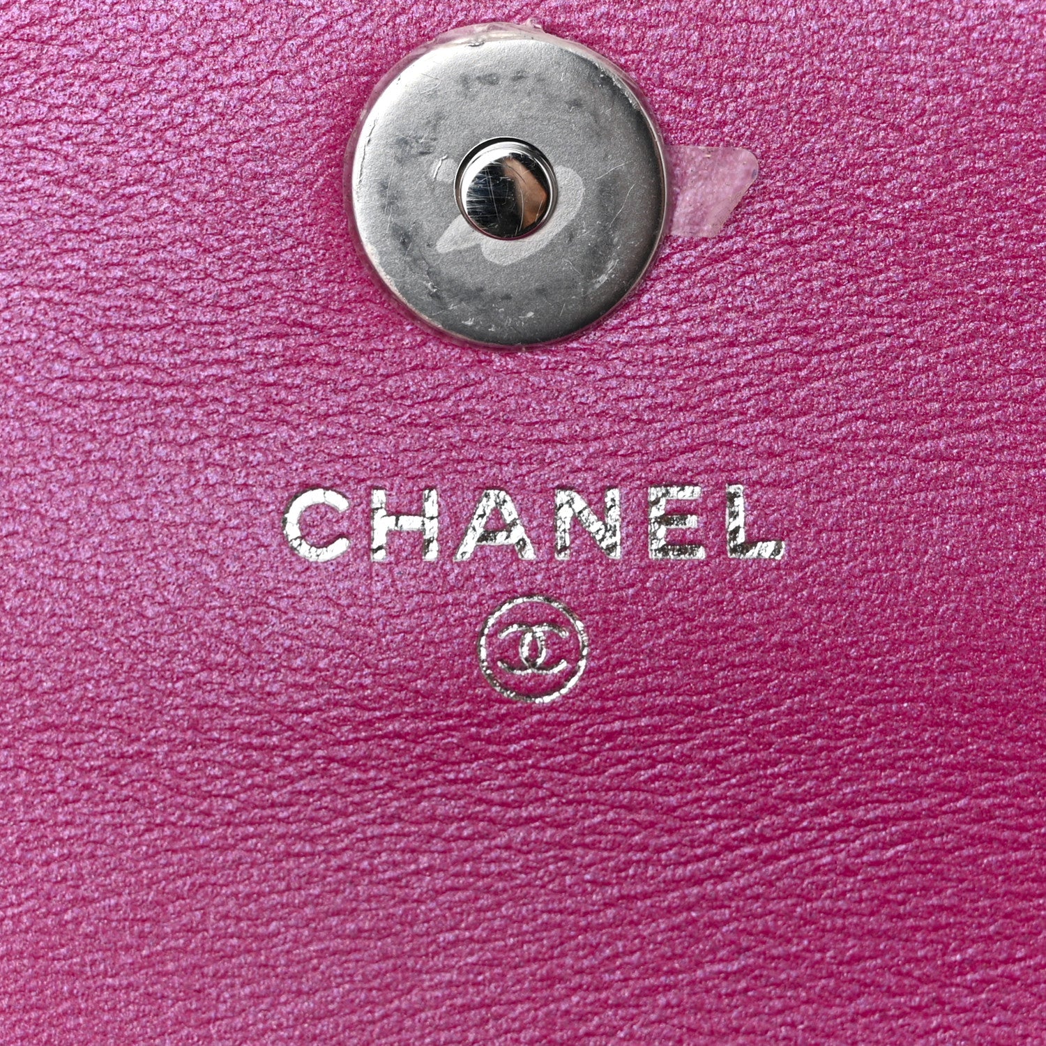 Chanel Patent Lambskin Quilted CC Hook Card Holder Pink 6 of 11