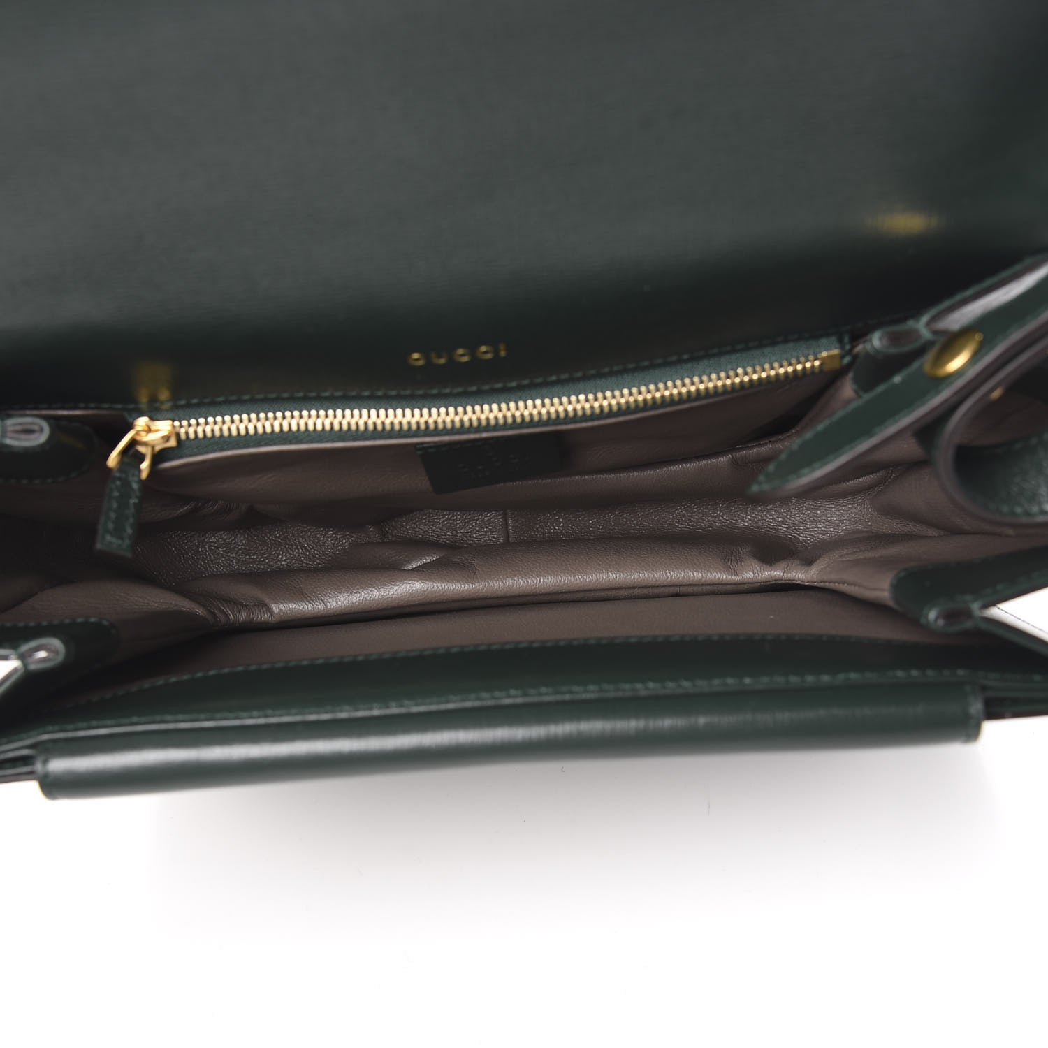 Gucci Azalea Calfskin Small Sylvie 1969 Flap Messenger Bag Green 5 of 10