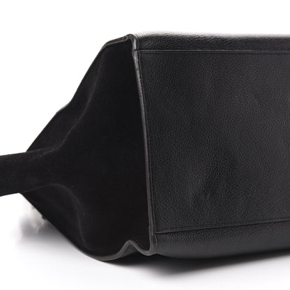 Celine Drummed Calfskin Suede Medium Trapeze Black 7 of 10