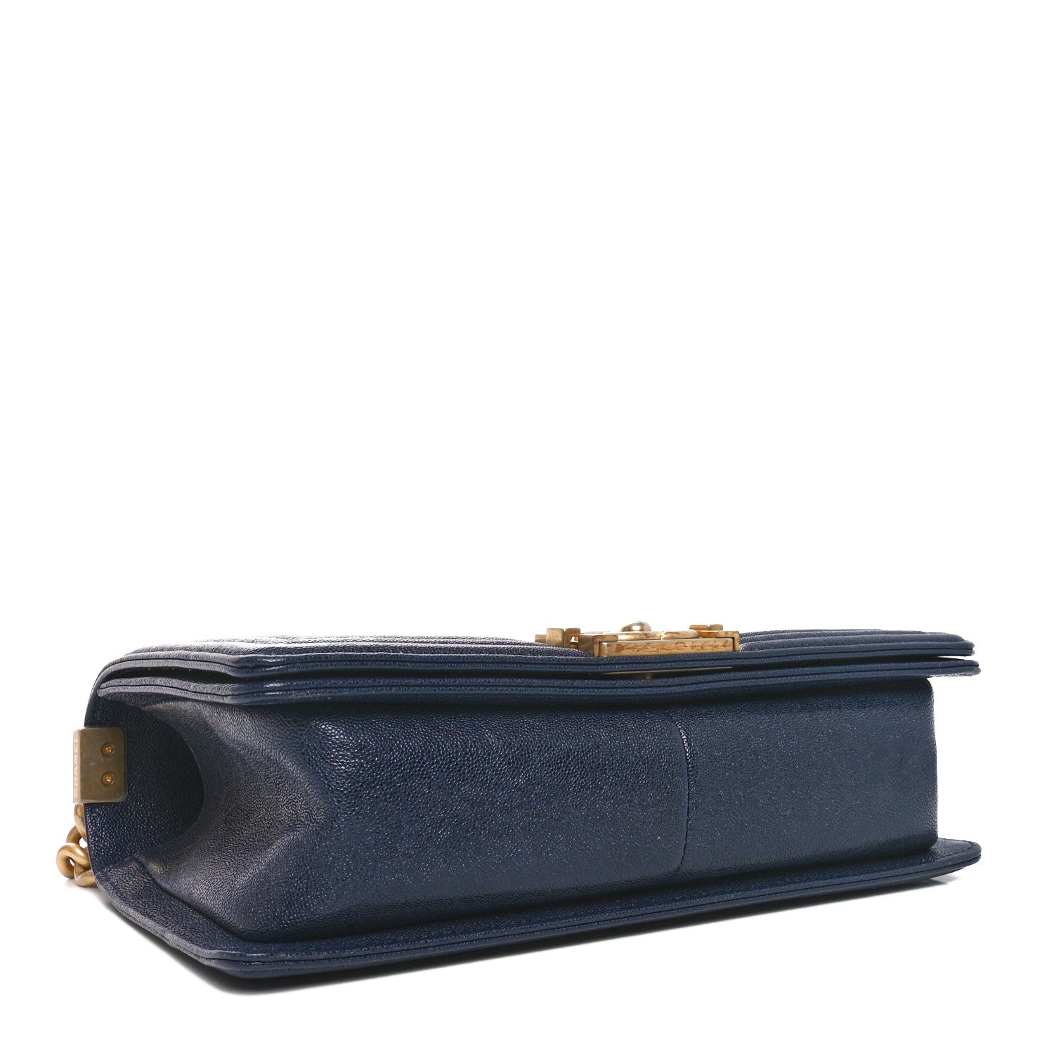 Chanel Iridescent Caviar Quilted Medium Boy Flap Dark Blue 4 of 10