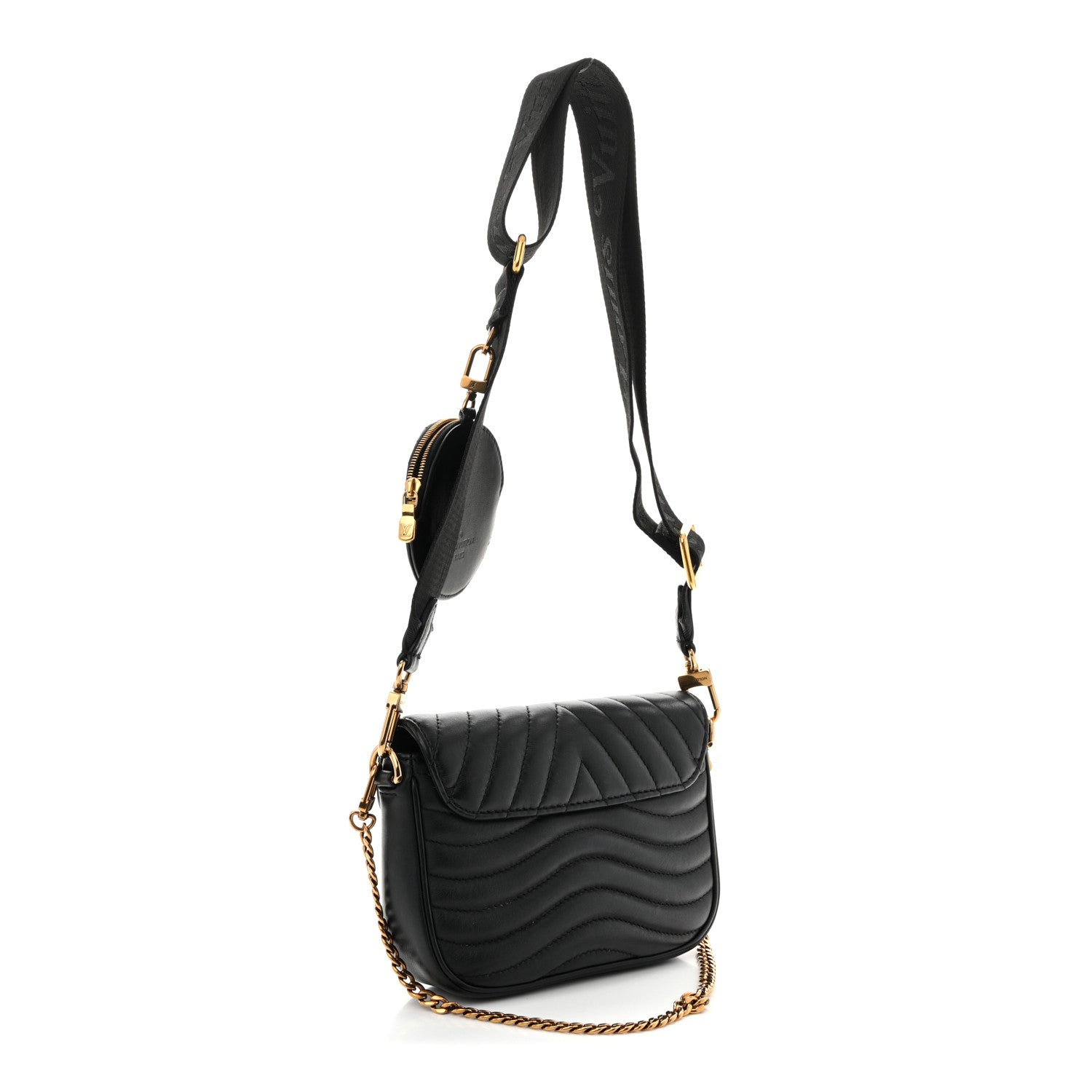 Louis Vuitton Calfskin New Wave Multi Pochette Black 3 of 10