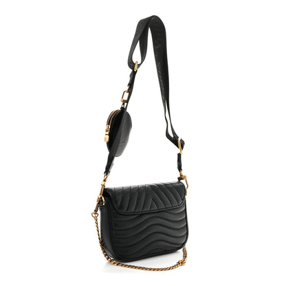 Louis Vuitton Calfskin New Wave Multi Pochette Black 3 of 10