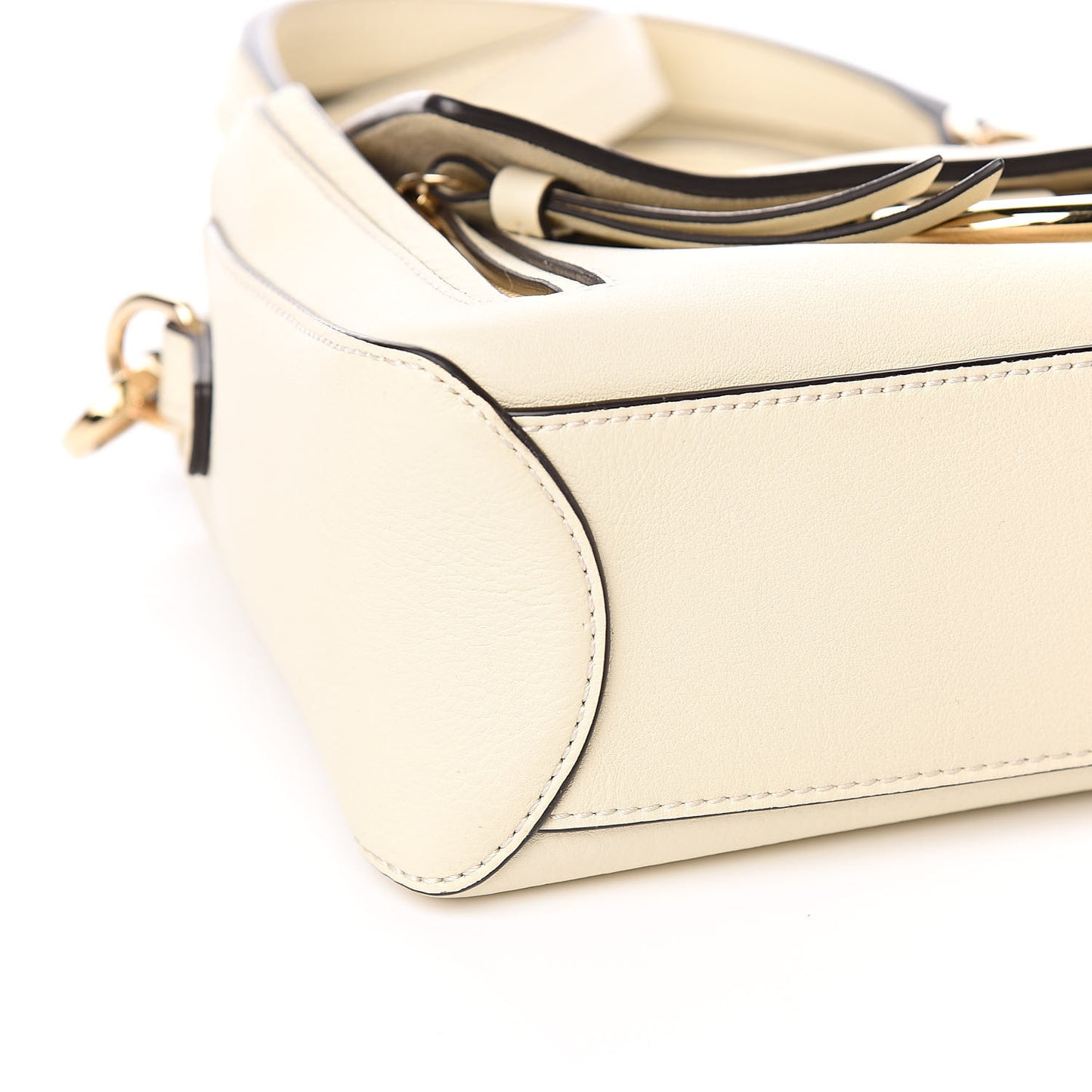 Calfskin Mini Faye Day Shoulder Bag Off White