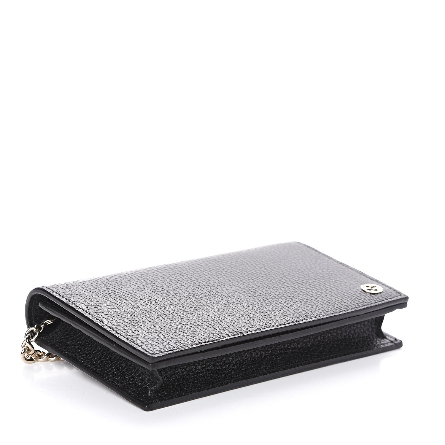 Gucci Dollar Calfskin Medium Betty Chain Wallet Black 3 of 7