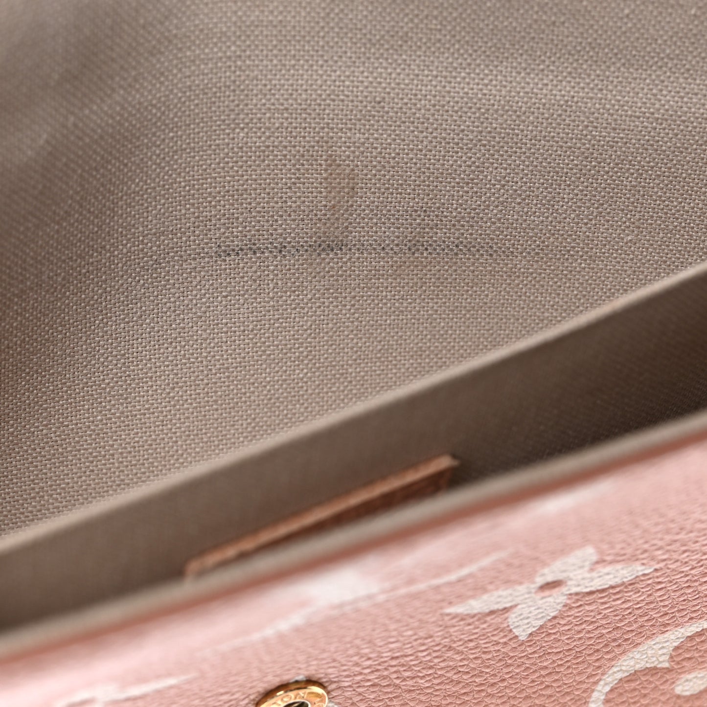 Empreinte Monogram Giant Felicie Pochette Chain Wallet Rose Trianon Creme