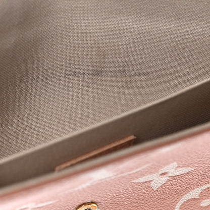 Louis Vuitton Empreinte Monogram Giant Felicie Pochette Chain Wallet Rose Trianon Creme 11 of 12