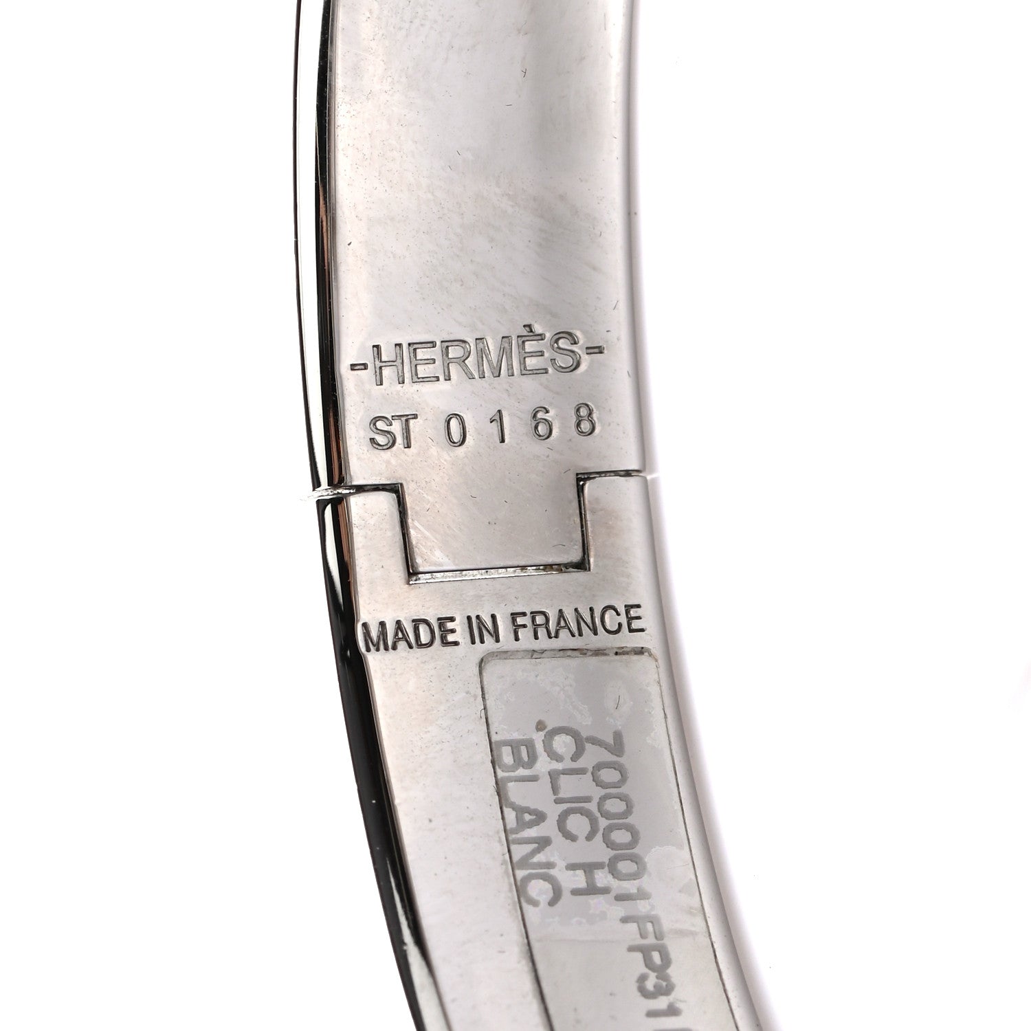 Hermes Enamel Narrow Clic Clac H Bracelet PM White 4 of 4