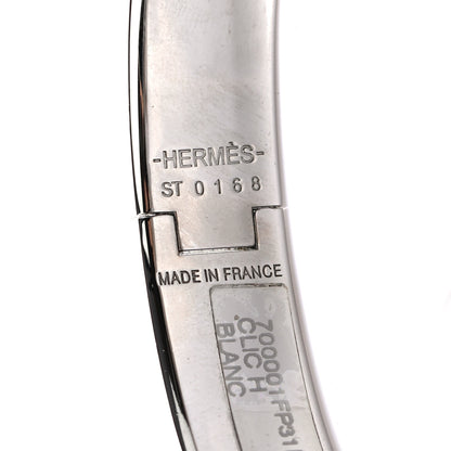 Hermes Enamel Narrow Clic Clac H Bracelet PM White 4 of 4
