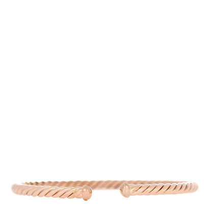 David Yurman 18K Rose Gold 4mm Cablespira Bracelet 1 of 4