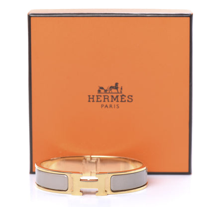 Hermes Enamel Clic Clac H Narrow Bracelet PM Marron Glace 6 of 6
