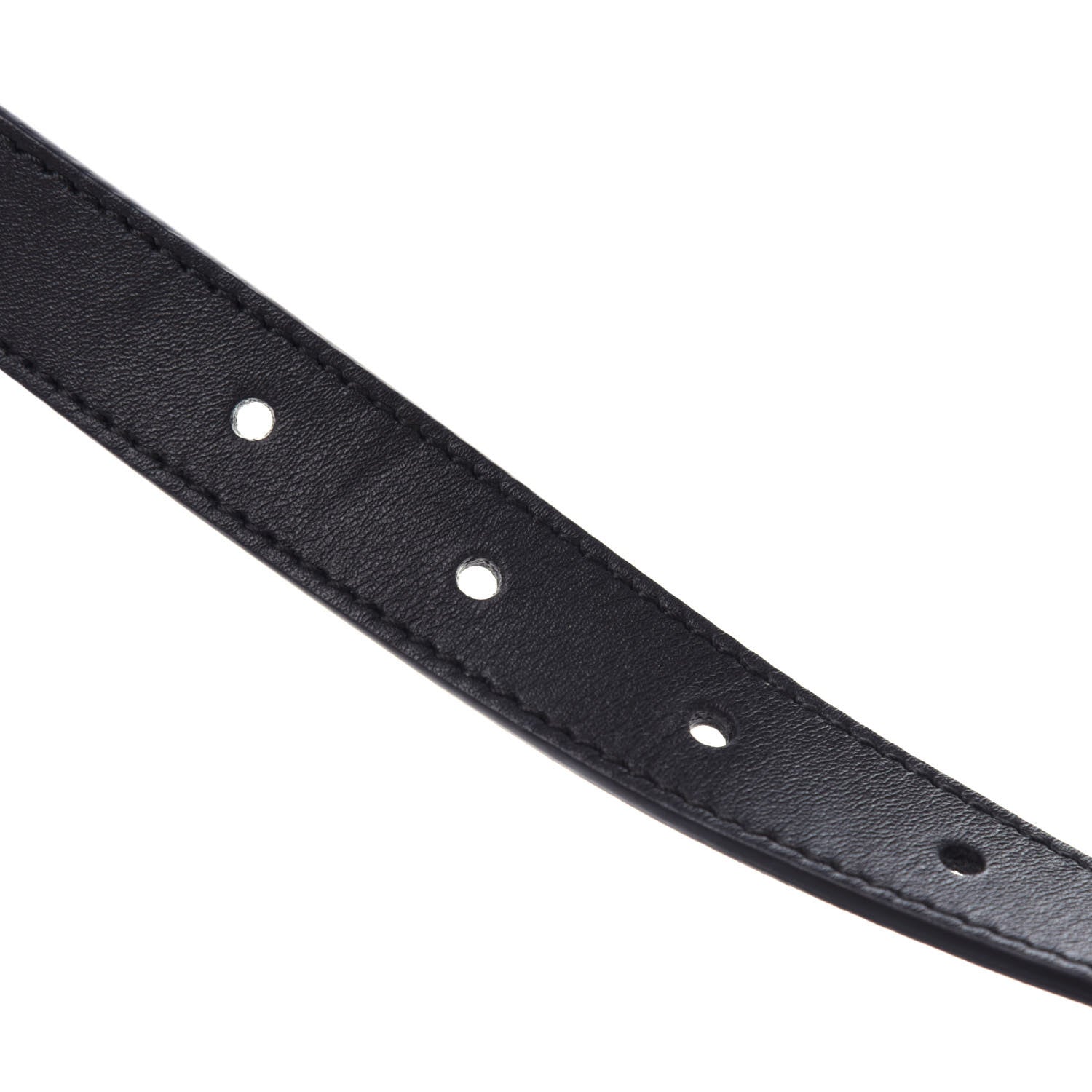 Gucci Calfskin Pearl Double G 20mm Belt 70 28 Black Cream 4 of 6