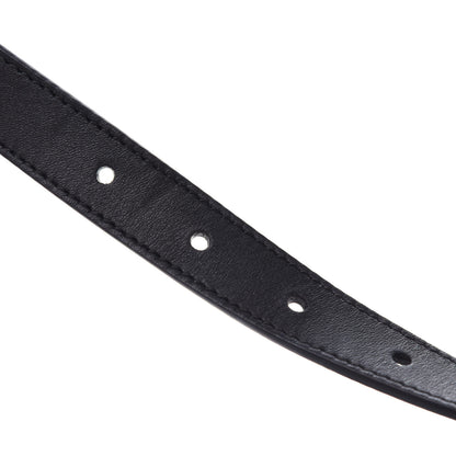 Gucci Calfskin Pearl Double G 20mm Belt 70 28 Black Cream 4 of 6