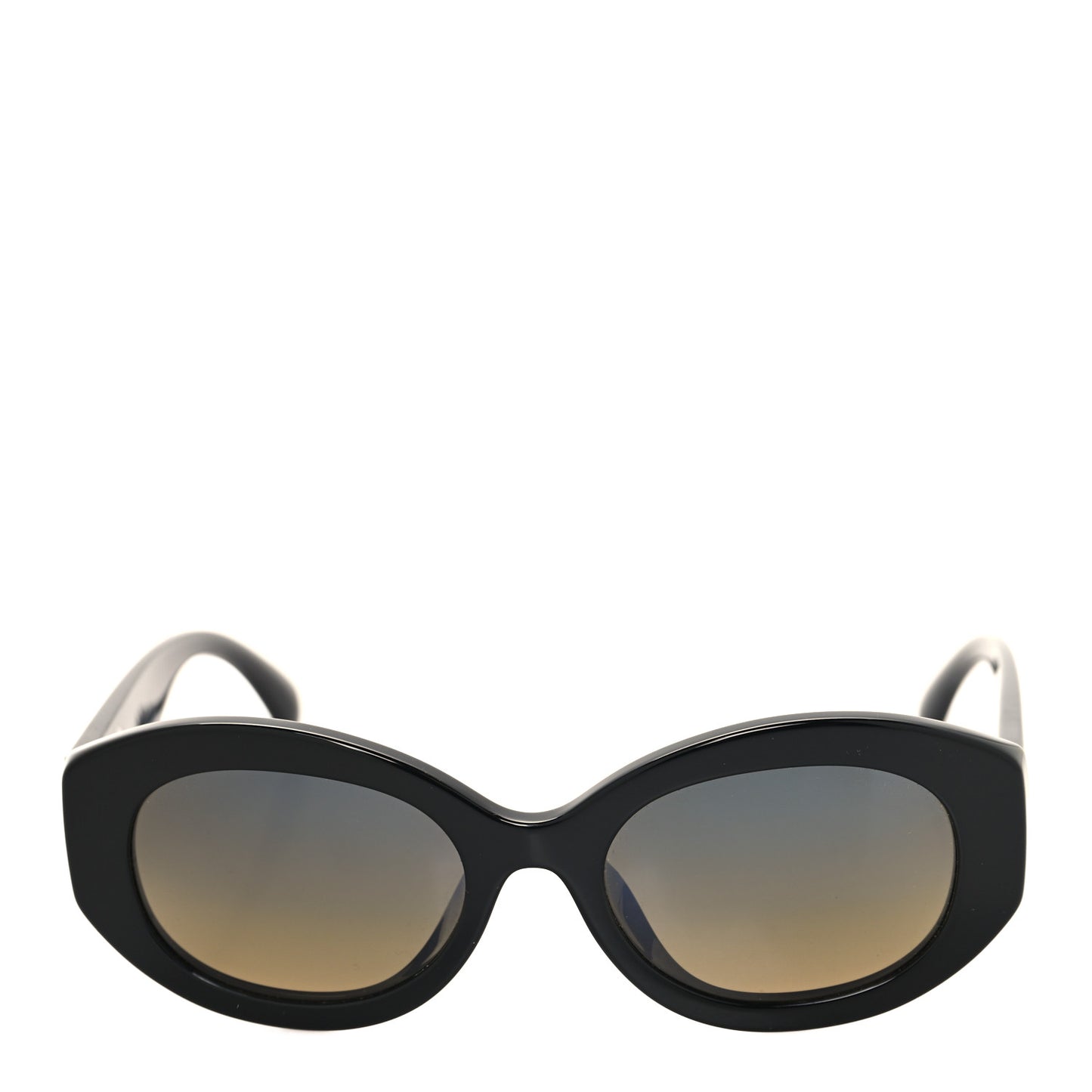 Acetate Nyon Oval CC Sunglasses 5528-A Black