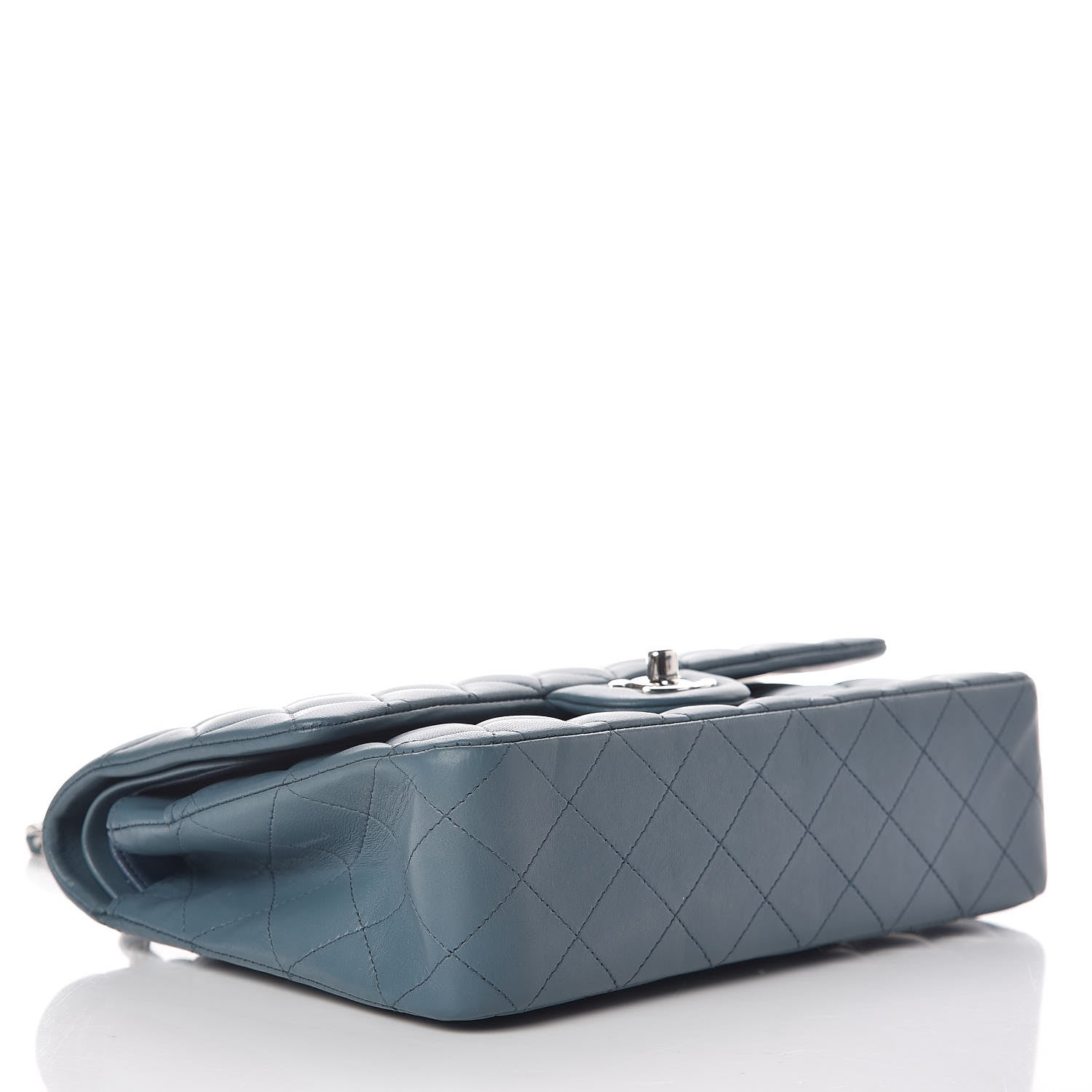 Chanel Lambskin Quilted Medium Double Flap Blue 4 of 10