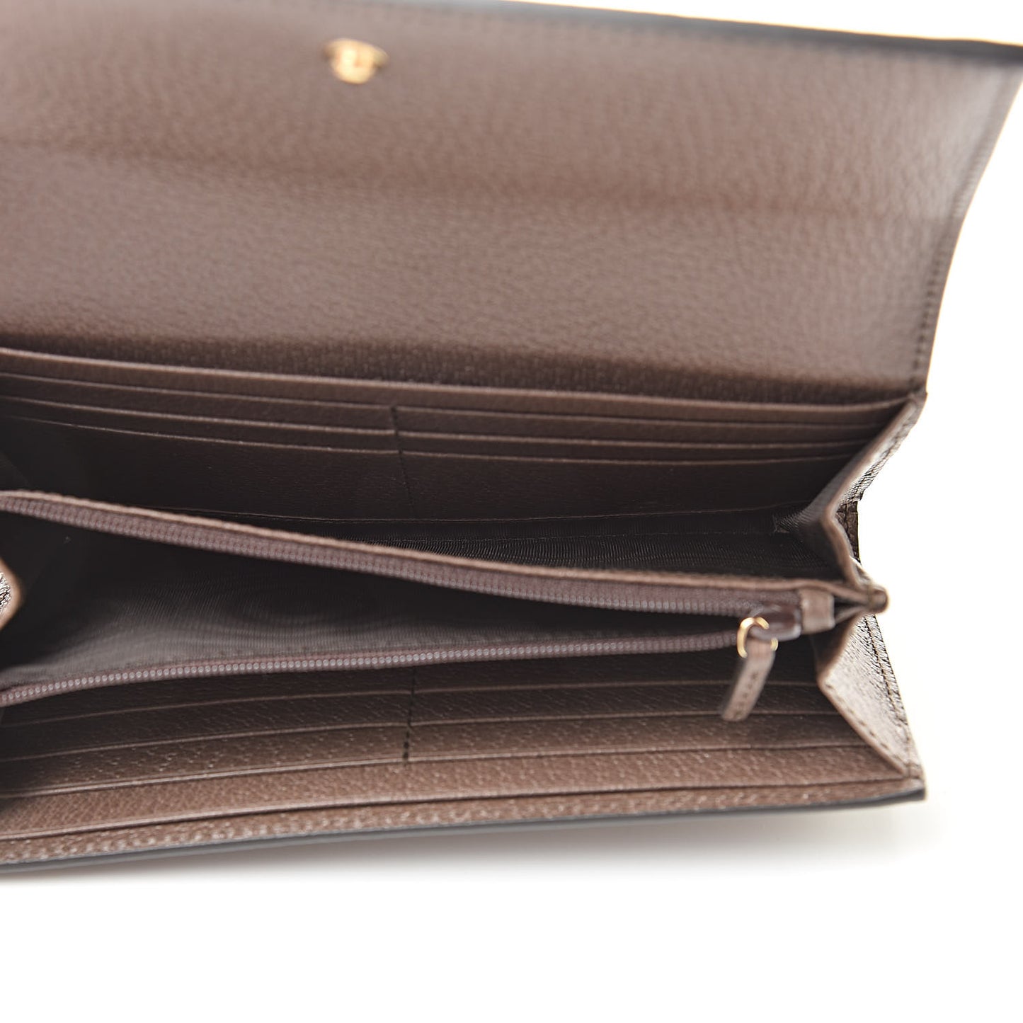 GG Supreme Monogram Web Ophidia Continental Wallet Brown
