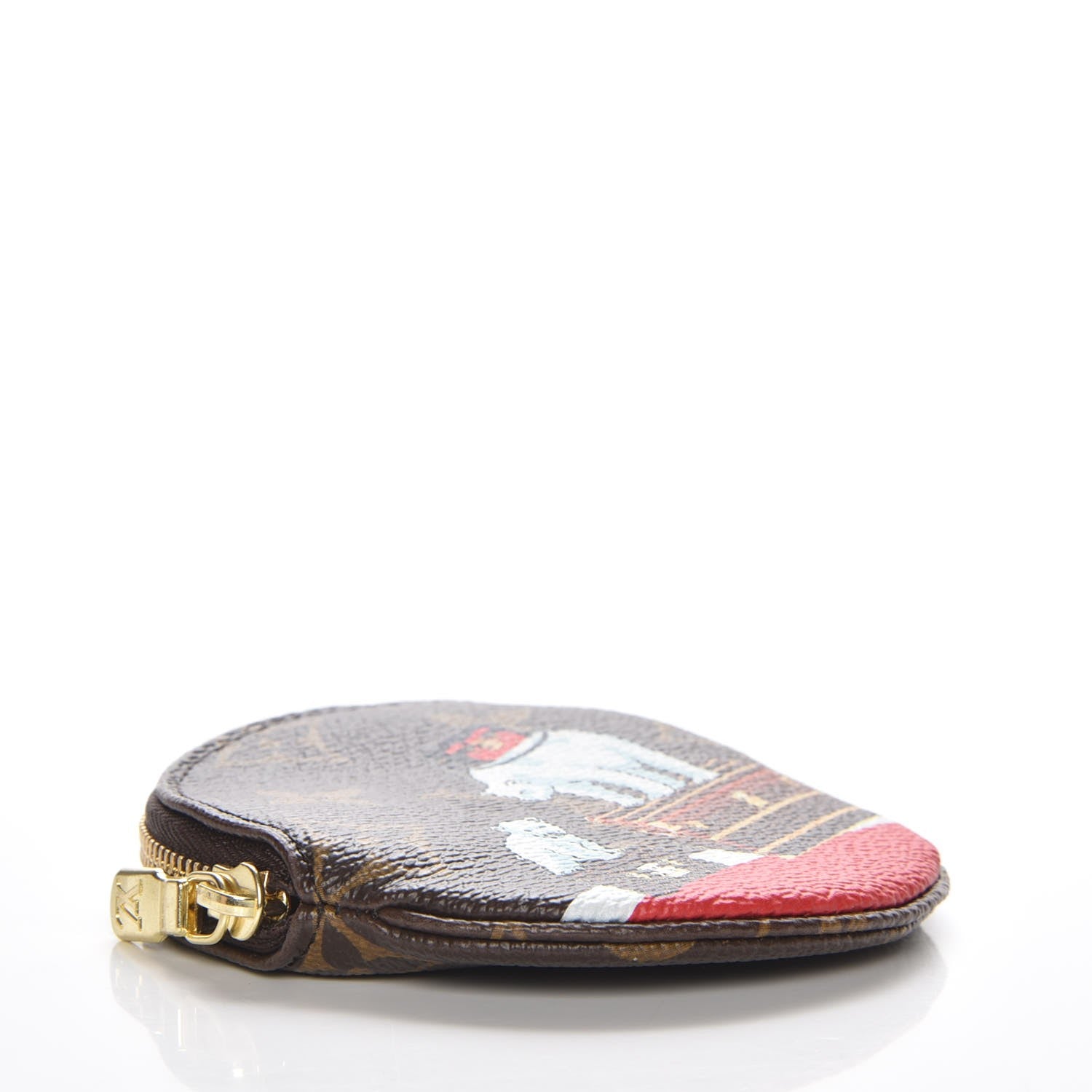 Louis Vuitton Monogram 2017 Christmas Animation Round Coin Purse 4 of 8
