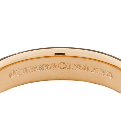 Tiffany Platinum 18K Yellow Gold Lucida 4mm Band Ring 50 5.5 4 of 5