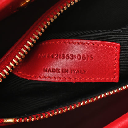 Saint Laurent Calfskin Crocodile Embossed Baby Sac De Jour Red 7 of 11