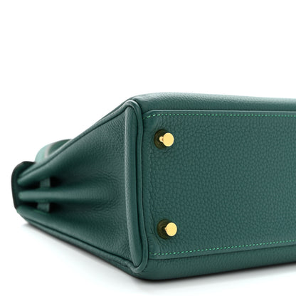 Hermes Togo Kelly Retourne 25 Malachite 9 of 10