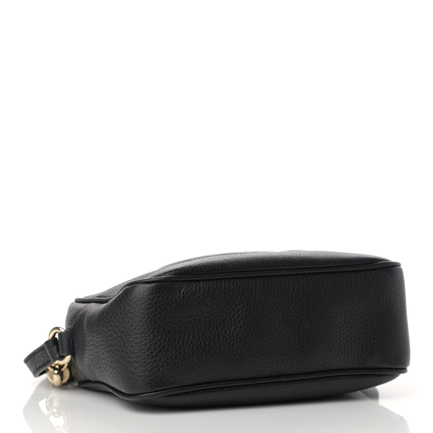 Pebbled Calfskin Small Soho Disco Bag Black