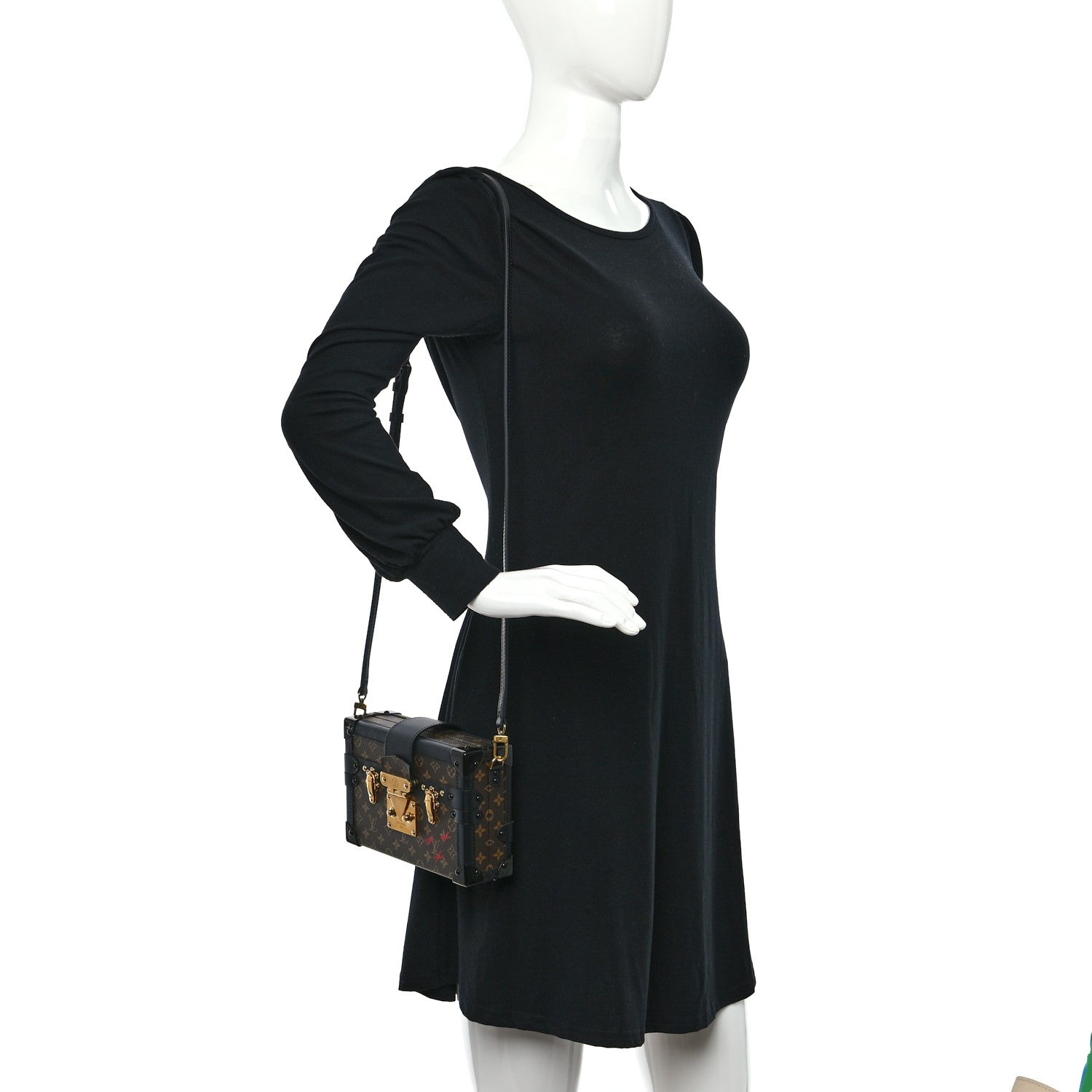 Louis Vuitton Monogram Petite Malle Black 2 of 9