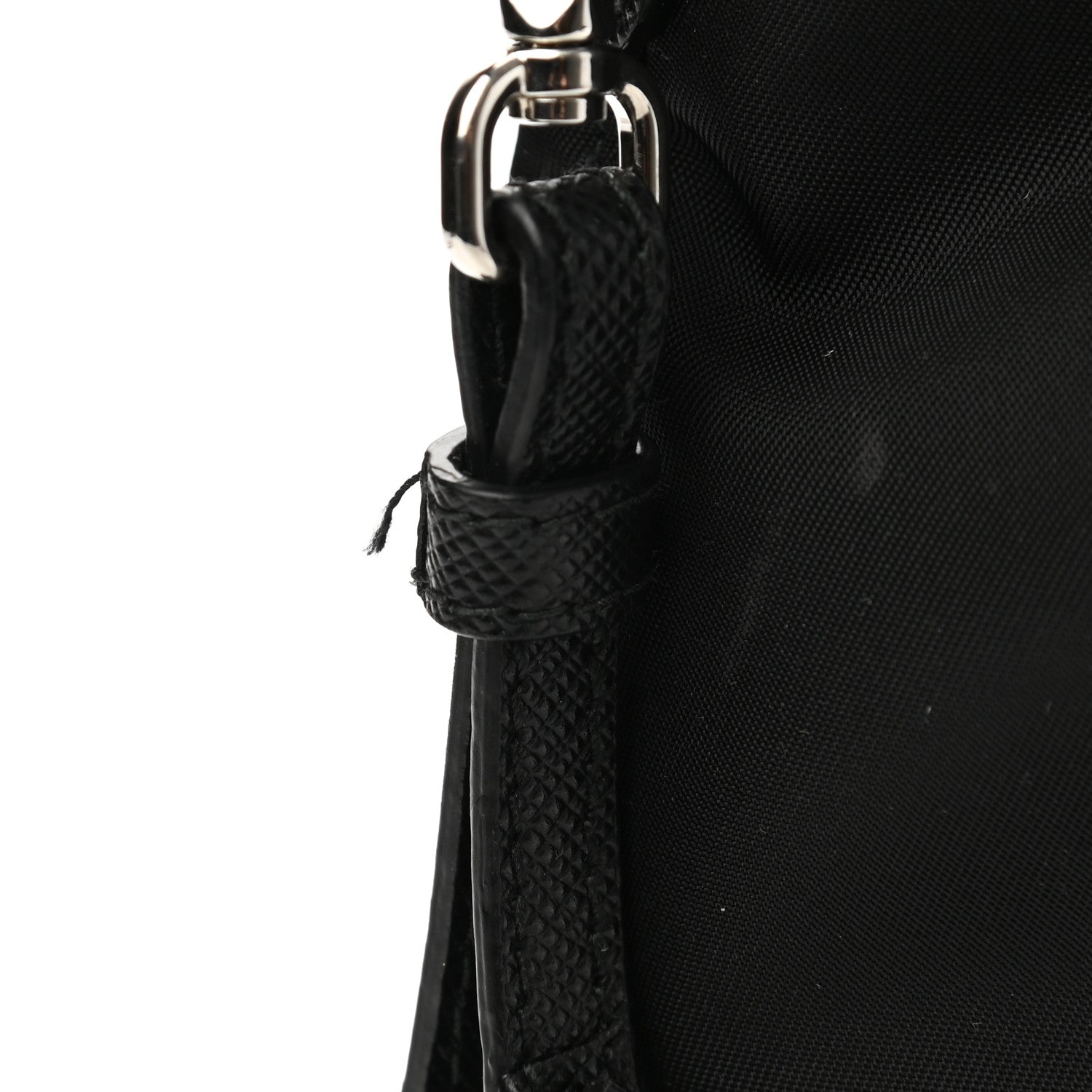 Prada Saffiano Tessuto Nylon Vela Bucket Wristlet Black 9 of 9